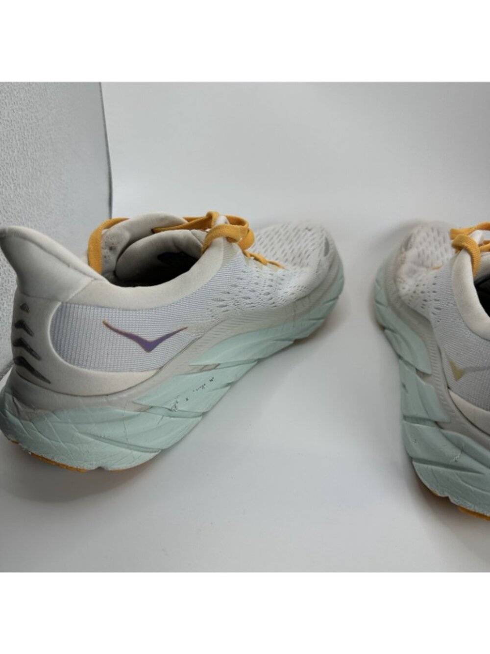 Hoka One Oene W Clifton 8 Shoes Womens Size 7.5 B Gray Green Running Cushioned - Picture 9 of 14